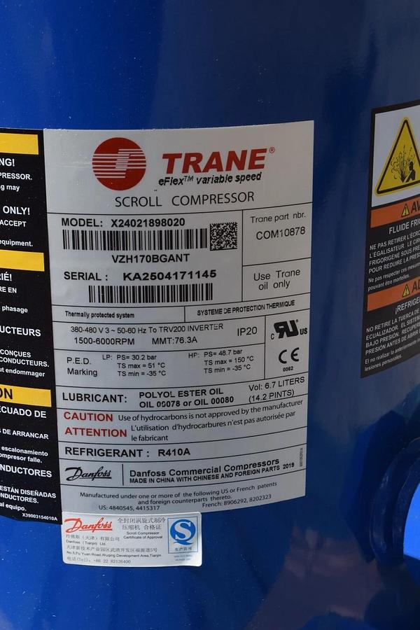 Trane Danfoss eFlex Variable Speed Scroll Compressor COM10878 380-480v NEW