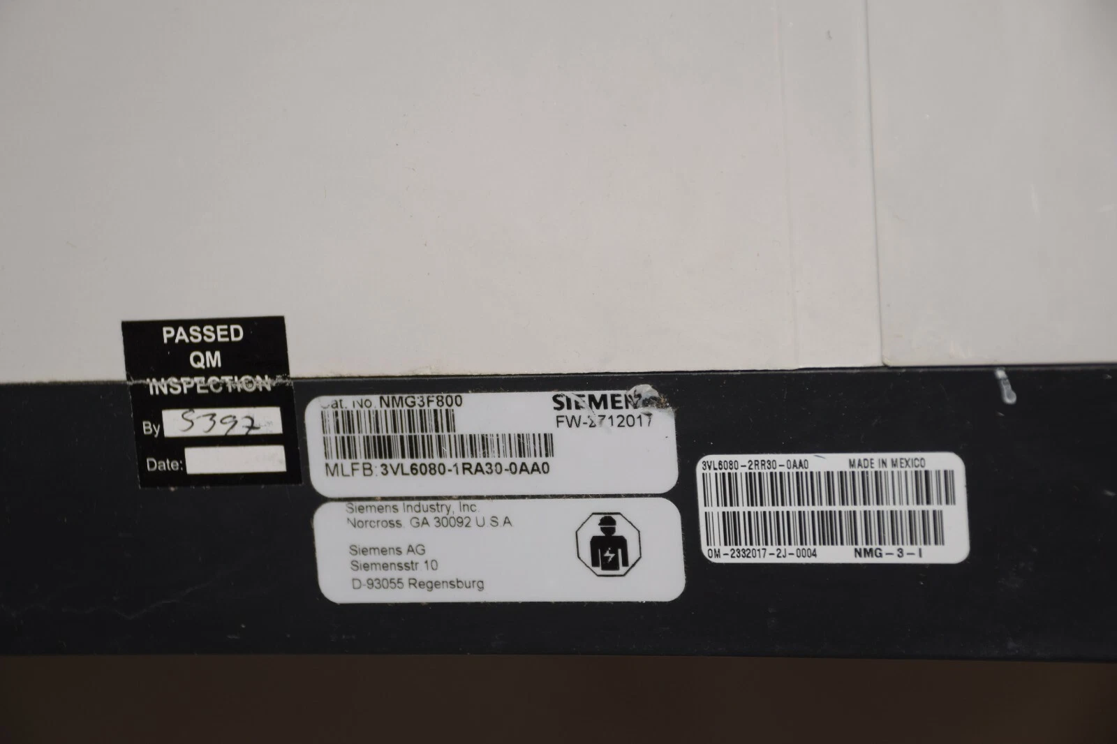 Siemens NMG VL Breaker NMG3B800L 800a 800 amp 3p NEW