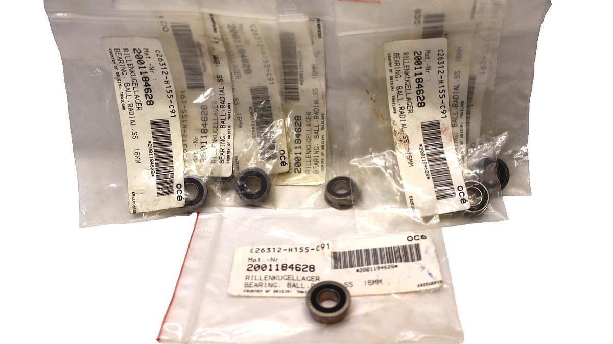(NEW - Lot of 8) F688 2RS AH01 , F6882RSAH01 Flanged Rubber Sealed Bearing