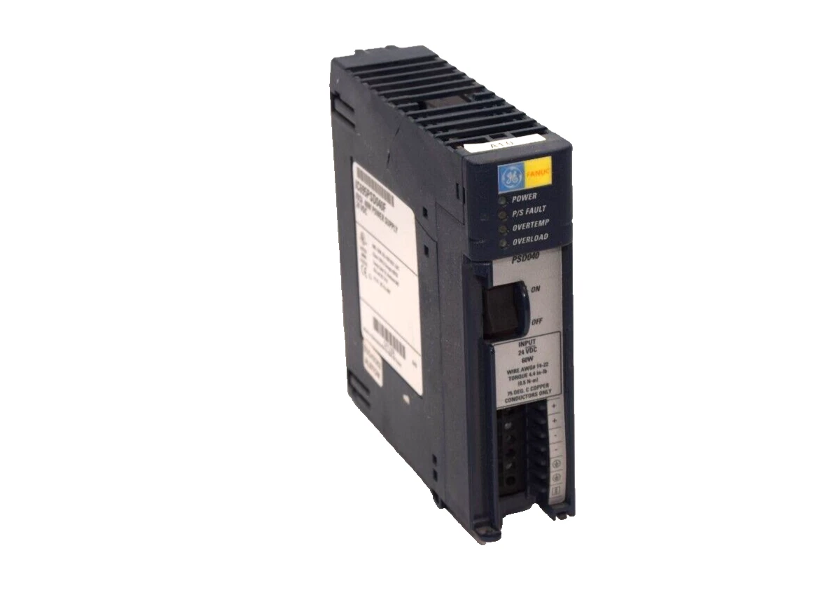 Used GE FANUC IC695PSD040F RX3i 40W 24Vdc Power Supply Module *Damaged Case READ*
