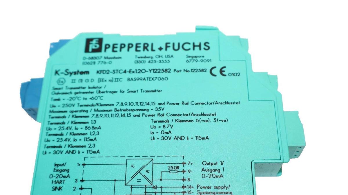 Used Pepperl + Fuchs KFD2-STC4-Ex120-Y122582 , 122582 35V Power Supply