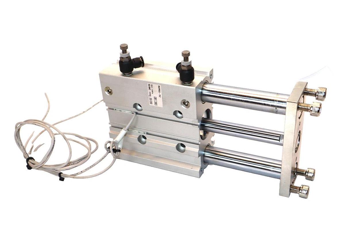 Used SMC Compact Guide Cylinder MGPM32-75Z , MGPM3275Z , 2B1-28D 1.0MPa