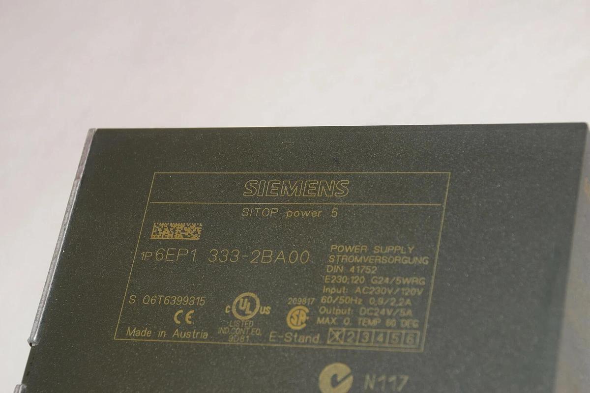 Used SIEMENS 6EP1 333-2BA00 SITOP POWER 5 POWER SUPPLY