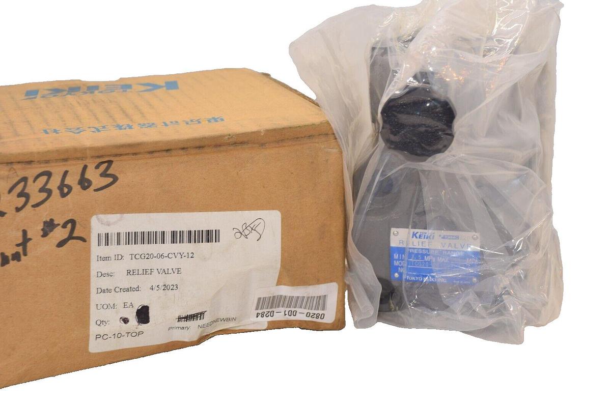 TOKYO KEIKI Tokimec TCG20-06-CVY-12 Relief Valve 3.5-14 MPa (NEW)