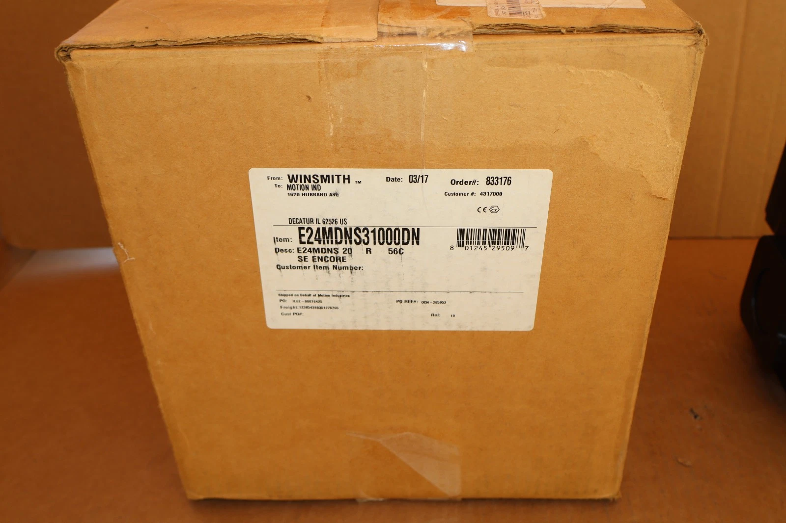 Winsmith SE Encore Gear Box Speed Reducer E24MDNS31000DN E24MDNS 20R 20:1 *NOS*