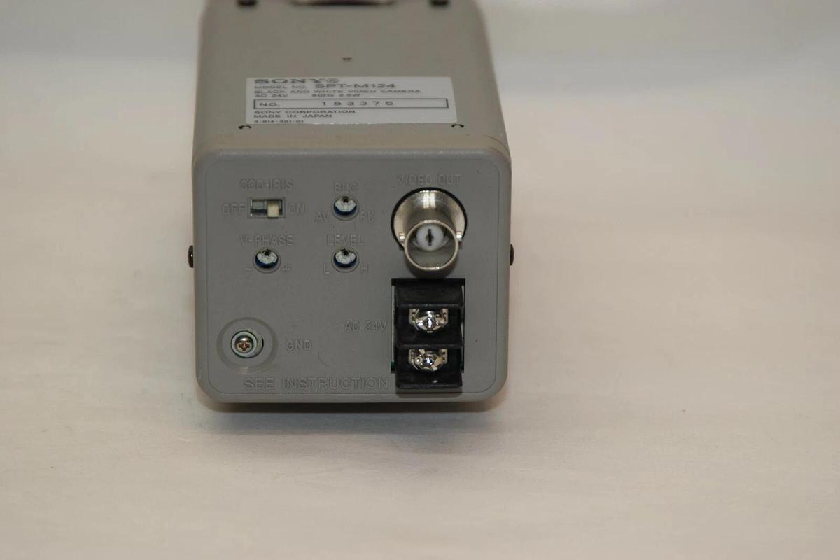 Used SONY SPT-M124 24V 60Hz 2.5W Hyper HAD Black and White Video Security Camera