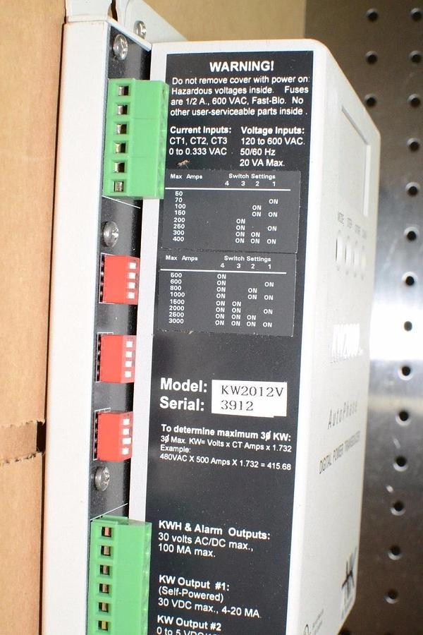 NK TECHNOLOGIES KW2012V KW2000 AutoPHASE power transducer input 120-600V   New
