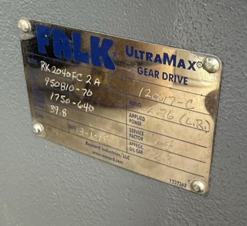 FALK RK2040FC2A Gear Box Speed Reducer Ratio 2.76 LR 1.4 SF 1750/640rpm *NEW*
