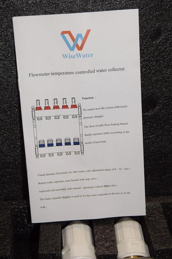 (NEW) WISEWATER 2 Loop Pex/Radiant Heat Manifold