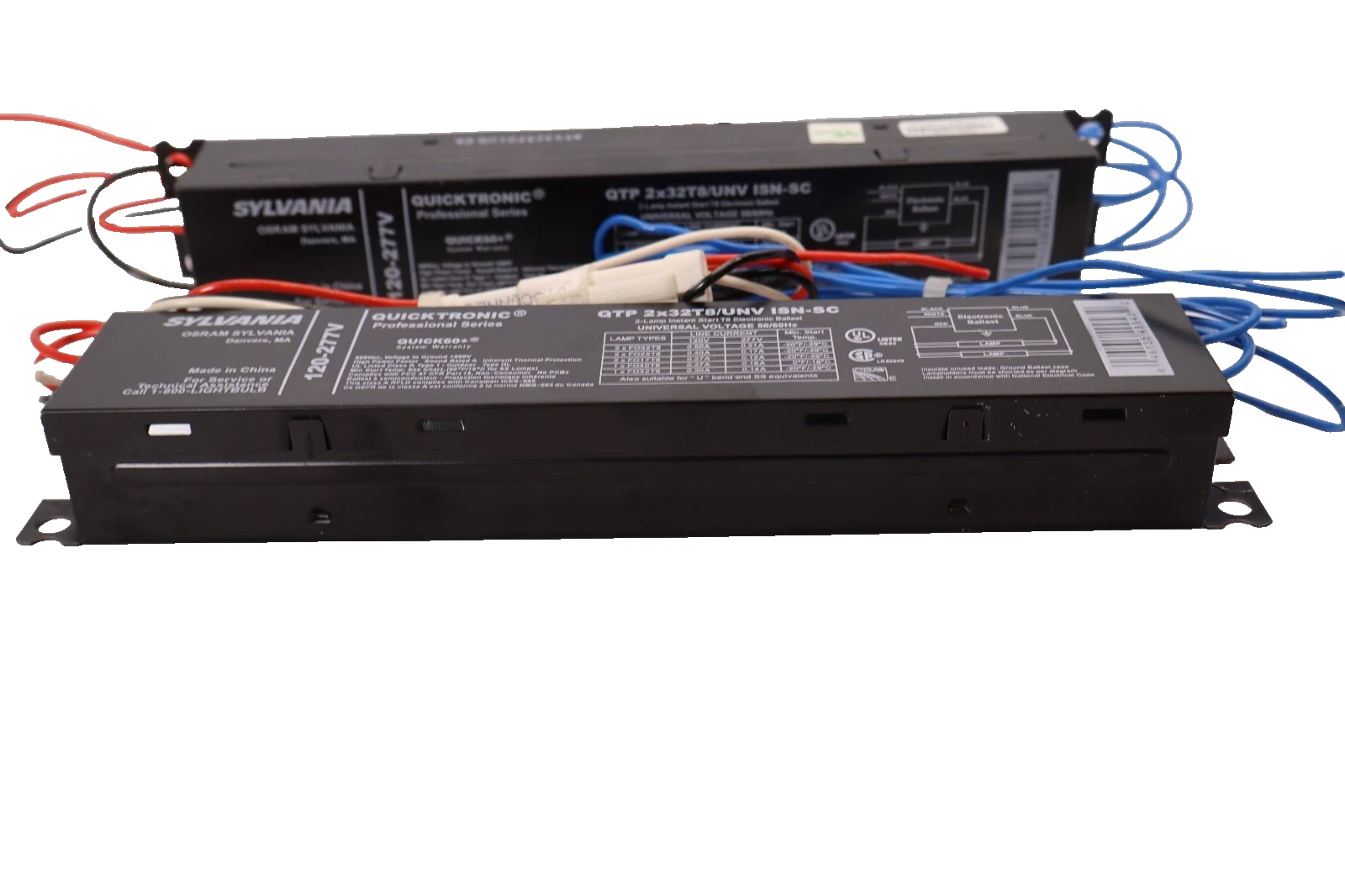 Sylvania 2-Lamp T8 Electronic Ballast QTP 2x32T8/UNV ISN-SC (New - Lot of 2)