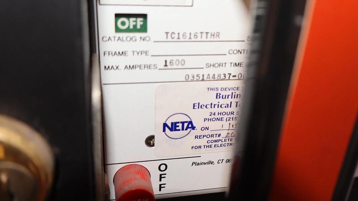 Refurbished GE General Electric Breaker Power Break 1600A Amp TC1616TTHR TR16B1000 1000a