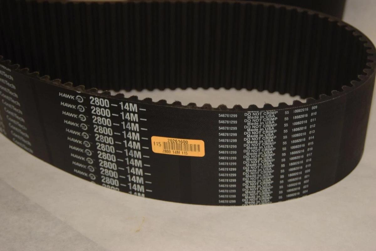 Used Continental ContiTech Hawk 2800-14M-115 Belt 20261600  2800 14M 115  HTD Belt