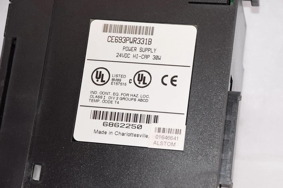 Used GE FANUC / ALSTOM CE693PWR331B 24Vdc Hi-Cap 30W Power Supply Module