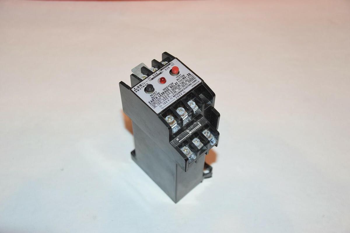 Used MITSUBISHI ELECTRIC NV-ZB 0.2-0.5A 0.1S 100-200V AC 2VA EARTH LEAKAGE RELAY