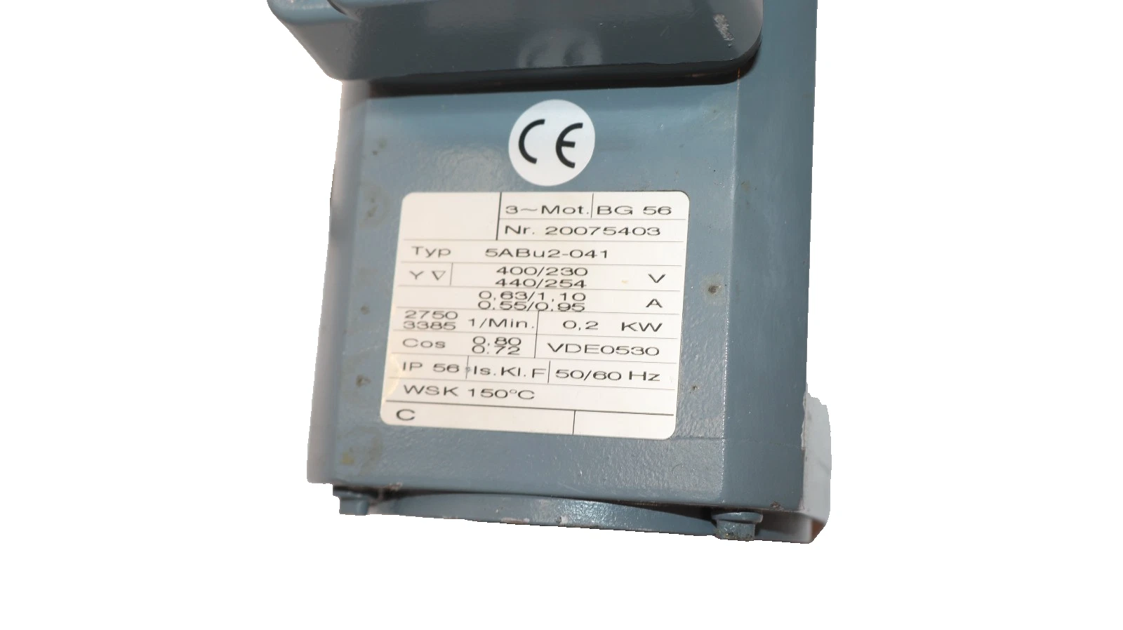Used Bosch Gear Box Speed Reducer Motor 5ABU2-041 230/400/440V 3ph 20074403 .2kw