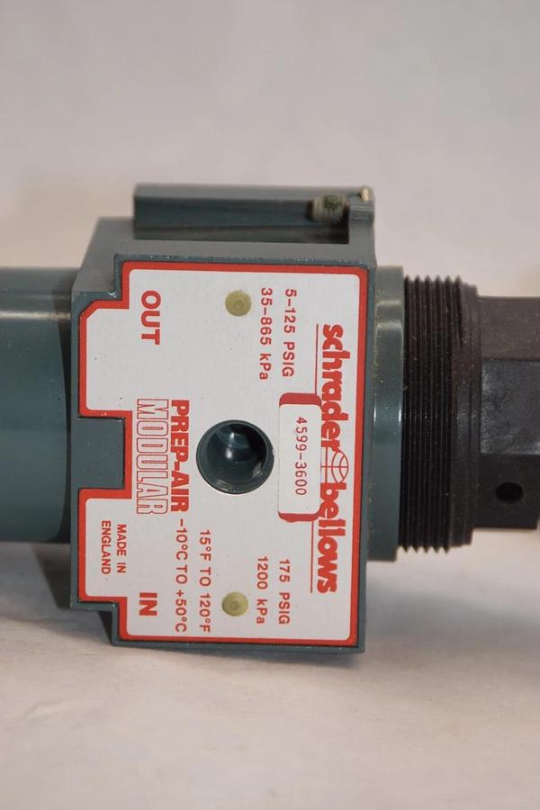 (NEW) SCHRADER BELLOWS 4599-3600 5-125psig 15-120F Prep-Air Modular Lubricator