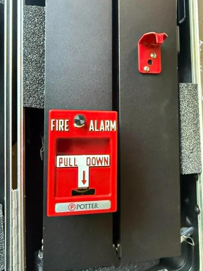 Used Bullex R.A.C.E. Station RACE001 Fire Training pull station, alarm phone w/ Case