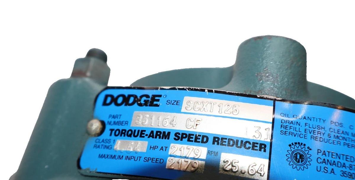 Dodge Torque-Arm Speed Reducer Gearbox SCXT-125 351164 CF 25.64 ratio (New)