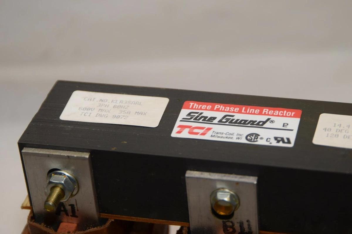 Used TCI SLINE GUARD KLR35ARL 600V 35A 35 Amp A Three Phase Line Reactor