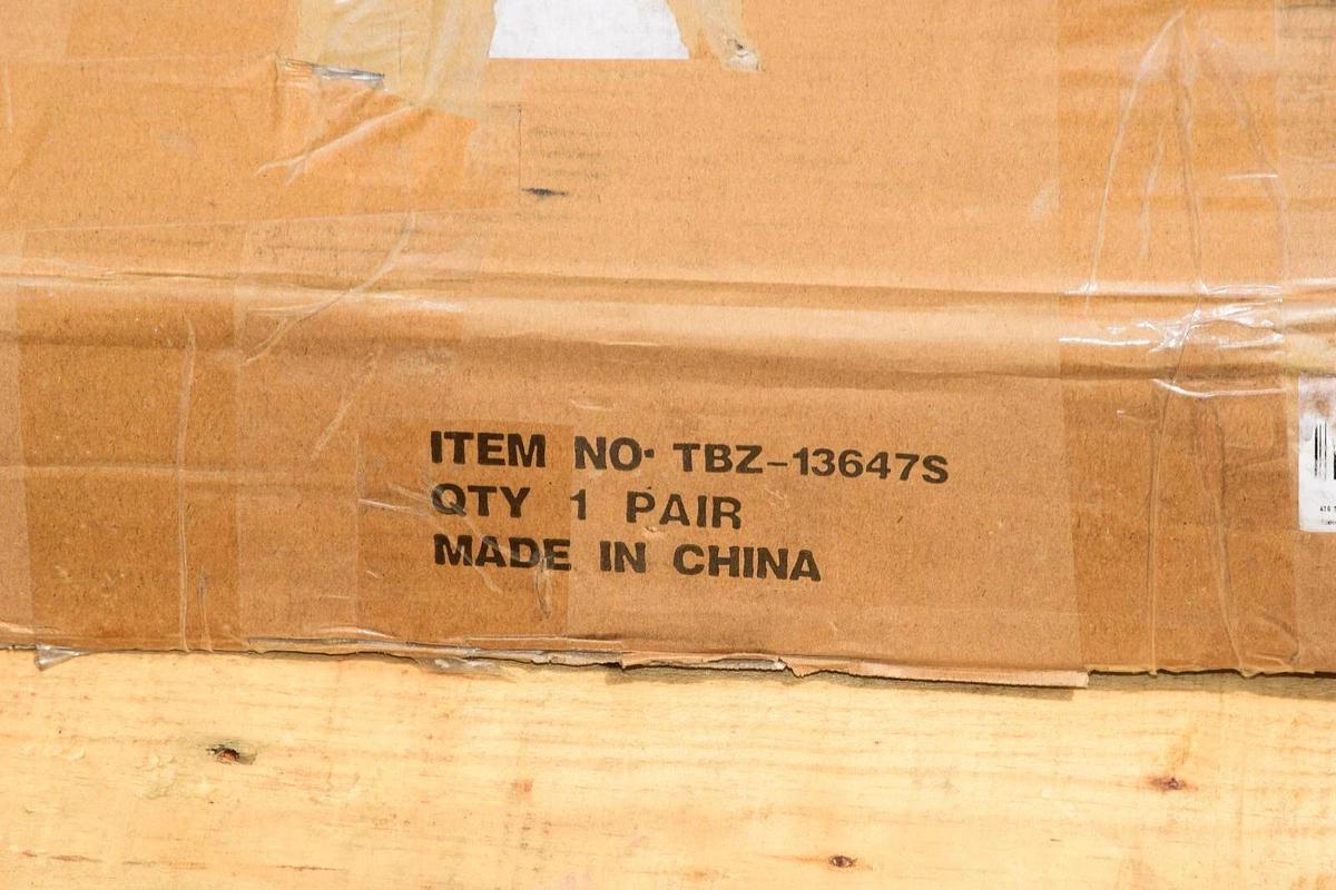 (NEW) TBOZZ TBZ-13647S , X002BM6073 Stainless Angled Mud Flap Hanger *Set*