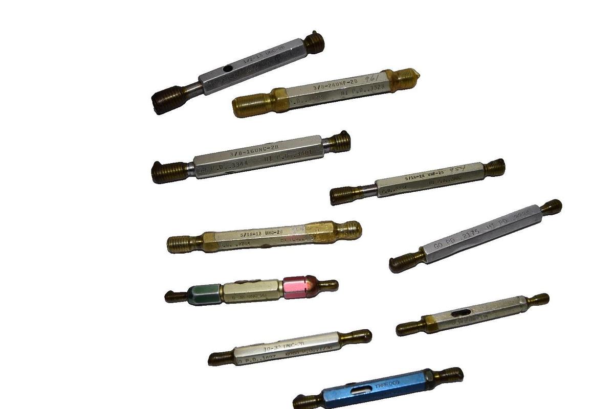 Durplate 1/2-13 , 3/8-24 , 5/16-24 , 5/16-18 , 6-32 , 8-32 Thread Gage (New, 10)