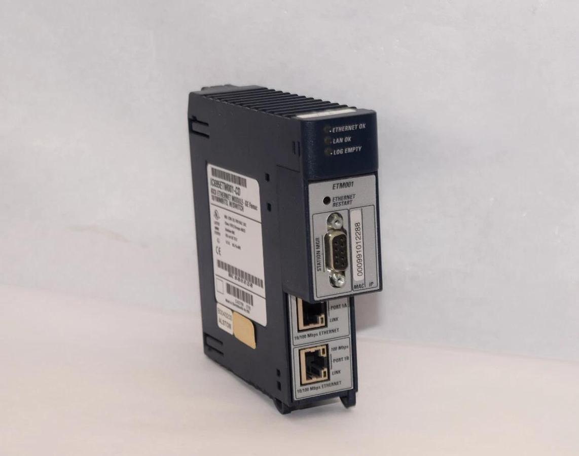 Used GE FANUC IC695ETM001-CD RX3i 10/100Mbits W/Switch Ethernet Module