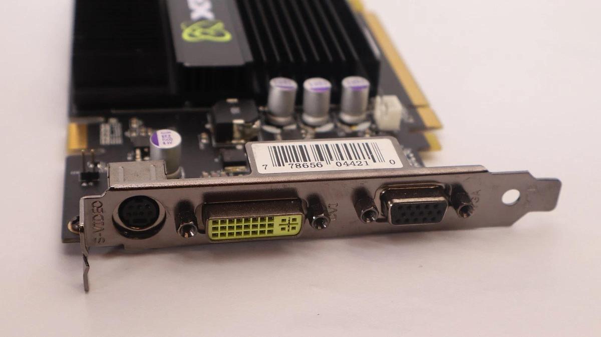 Used NVIDIA XFX GF8500GT 500M 512MB DDR2 VGA DVI GPU PCIe x16 SLI compatible