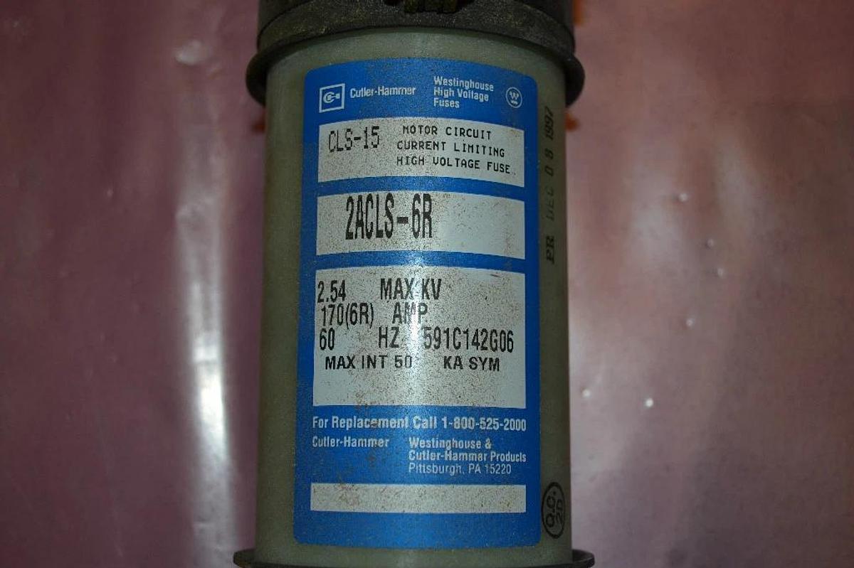 Cutler-Hammer Cutler Hammer High Voltage Fuse 2ACLS-6R 2ACLS 6R NEW