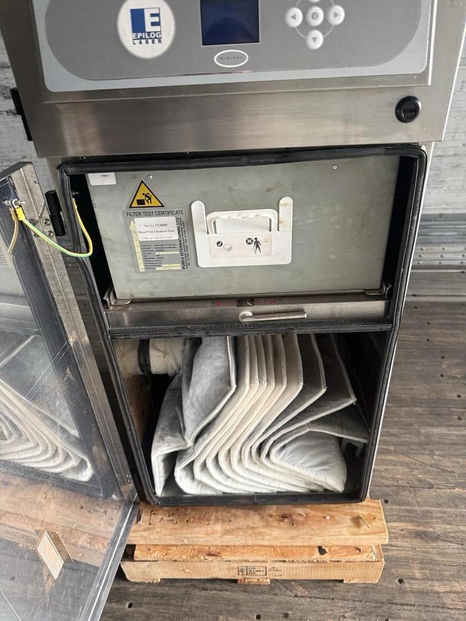 Used Epilog Laser 9000/800iE 2 Tier Exhaust System 080625DE engraver plasma welding