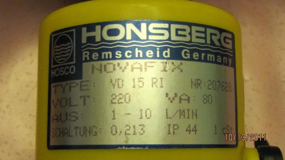 HOSCO HONSBERG NR207628 NOVAFIX VD15R 220 V 220V NEW