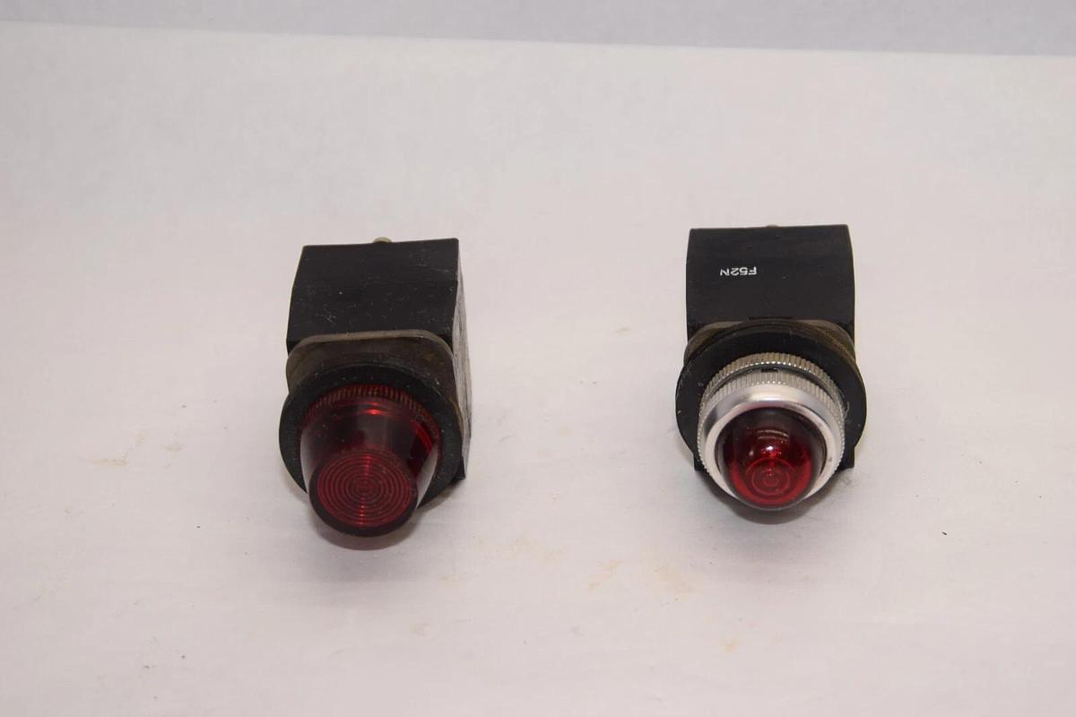 Used (Lot of 2) ALLEN BRADLEY P-16 800T 120V 50-60cy Red Indicator Light