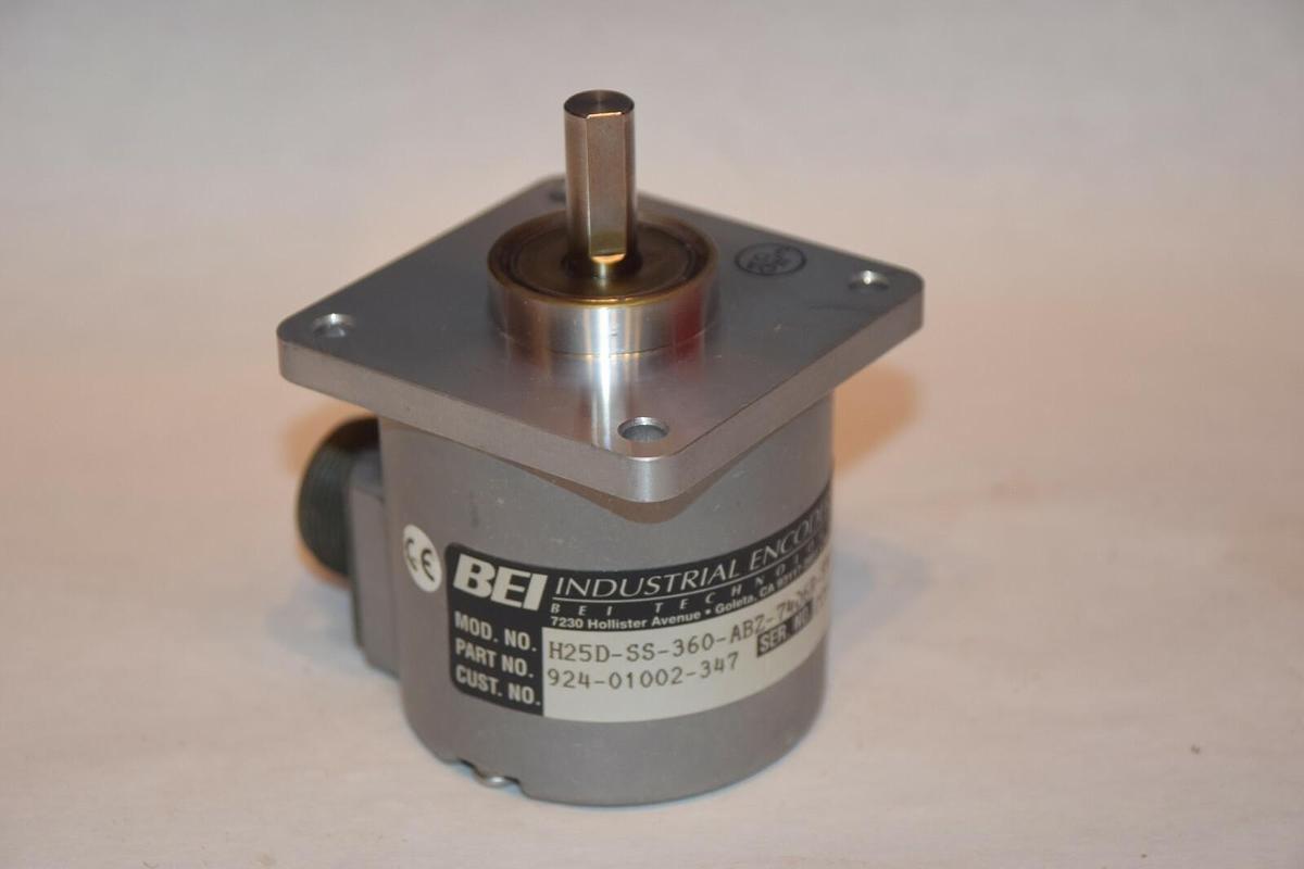 Used BEI Industrial Encoder H25D-SS-360-ABZ-7406R-SM16-S H25D