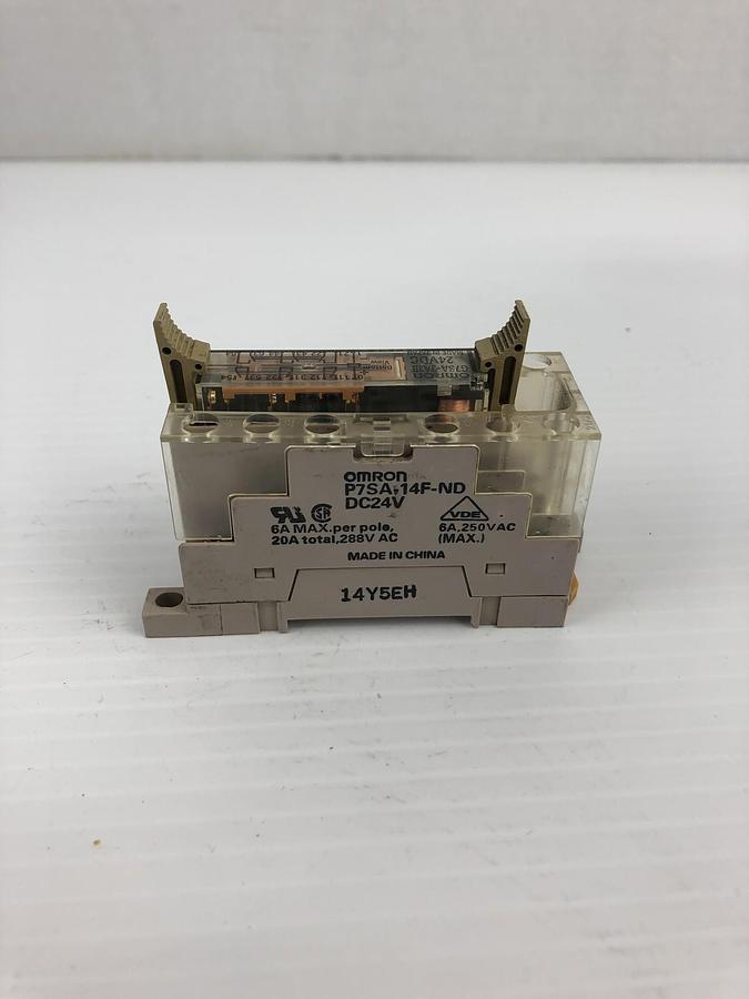 Used OMRON RELAY WITH BASE P7SA-14F P7SA 14F P7SA14F G7SA-5A1B G7SA 5A1 G7SA4A1