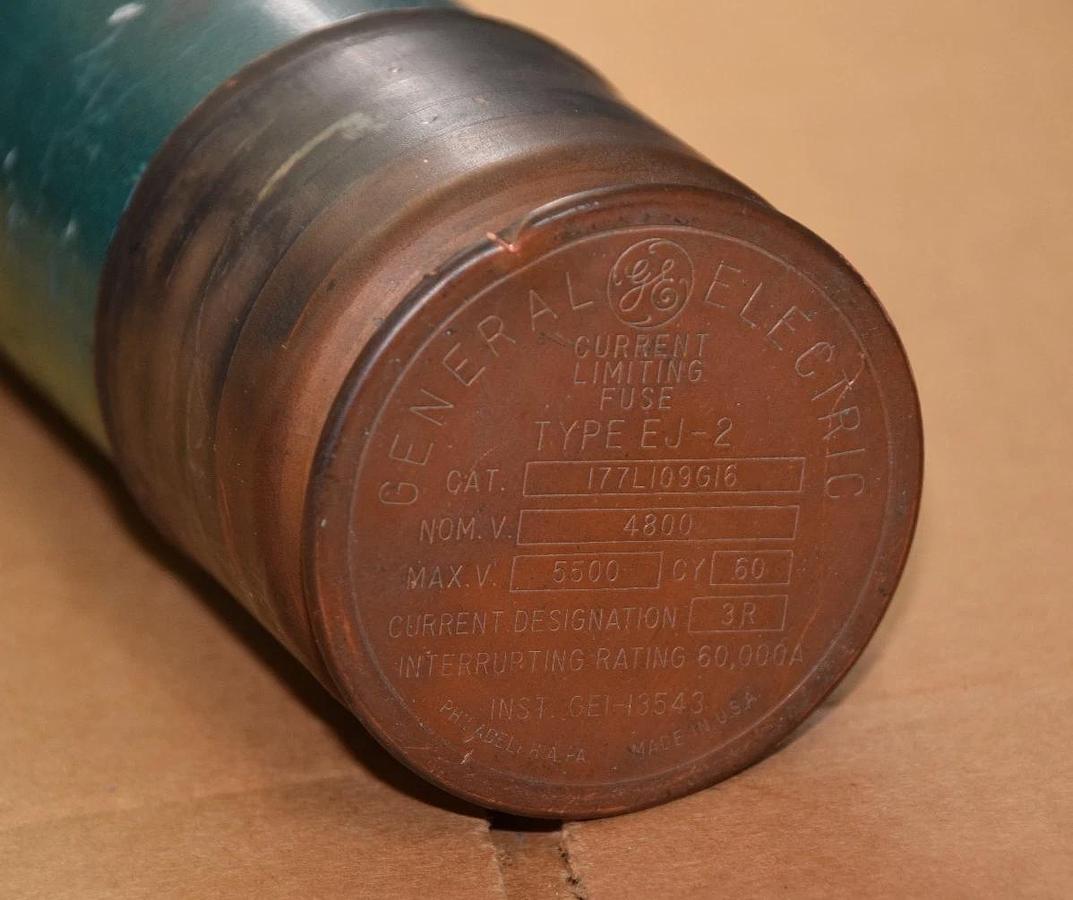 Used General Electric GE Limiting Fuse EJ2 177L109G16 TYPE EJ-2 5500V 60CY