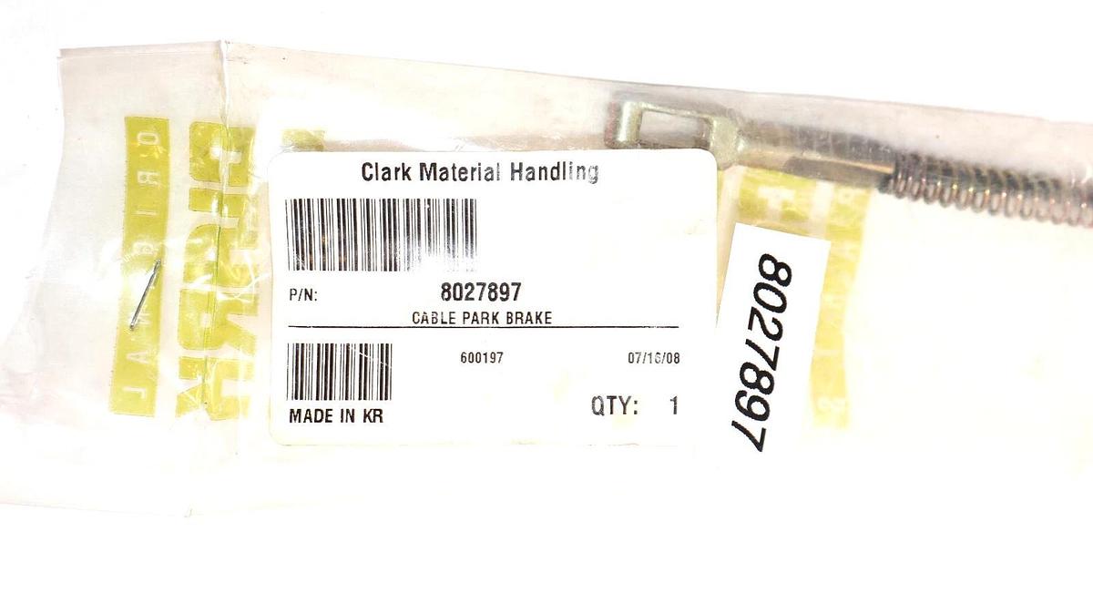 (NEW) CLARK MATERIAL HANDLING 8027897 RH Cable Park Brake Forklift Part