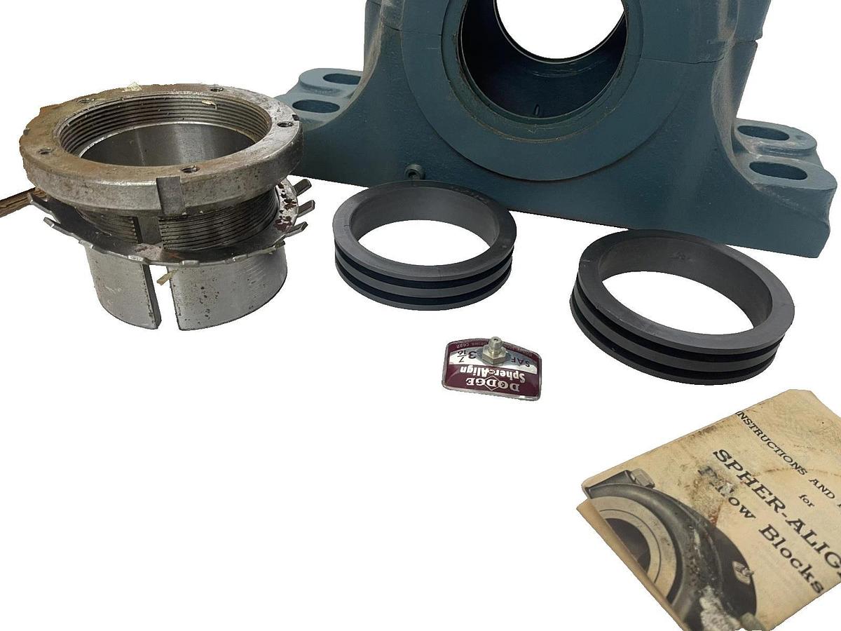 Dodge Reliance Spher-Align Pillow Block Bearing 041146 3-7/16" 4bolt base (NEW)