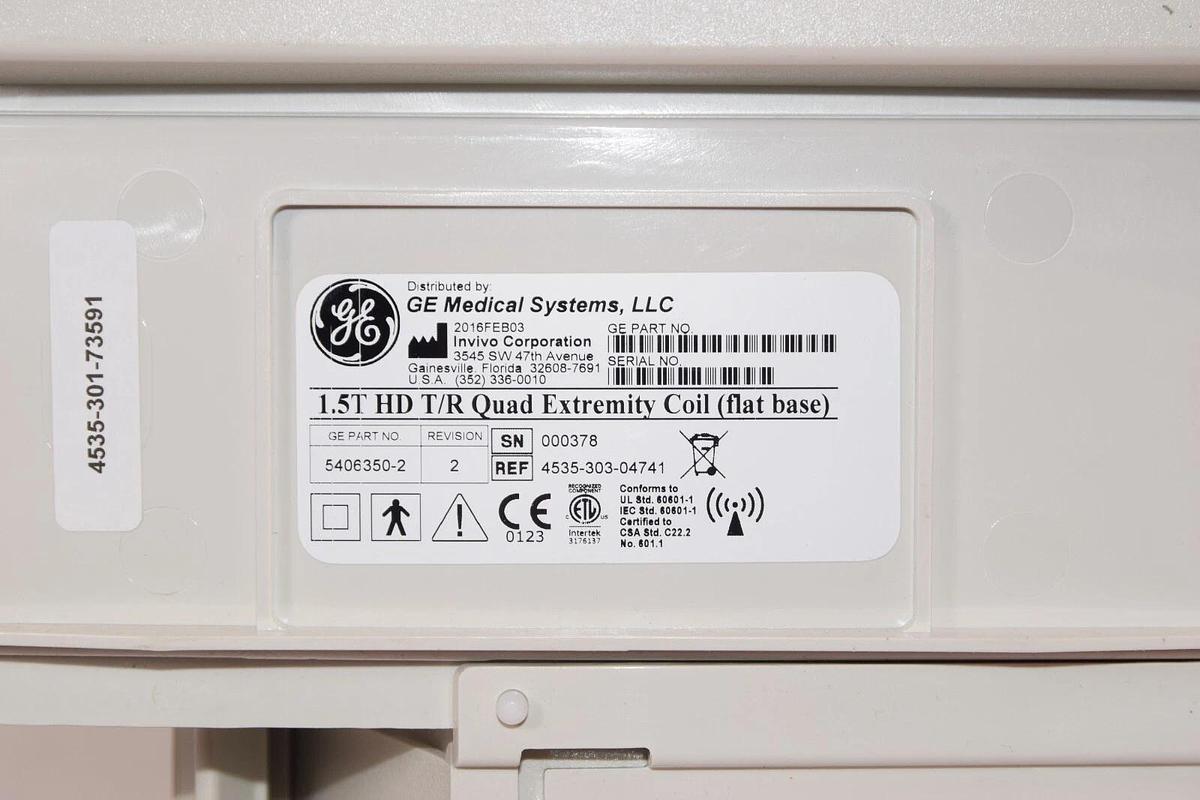Used GE MEDICAL SYSTEMS LLC 5406350-2 , 4535-301-73591 , 4535-303-04741 Knee Coil