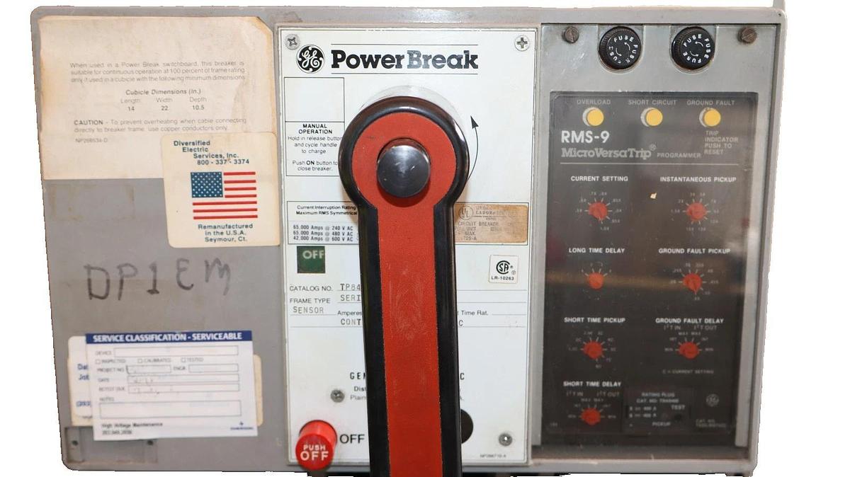 Refurbished GE General Electric Power Break Breaker 400A Amp TP84SSZE1 TR4S400 GF