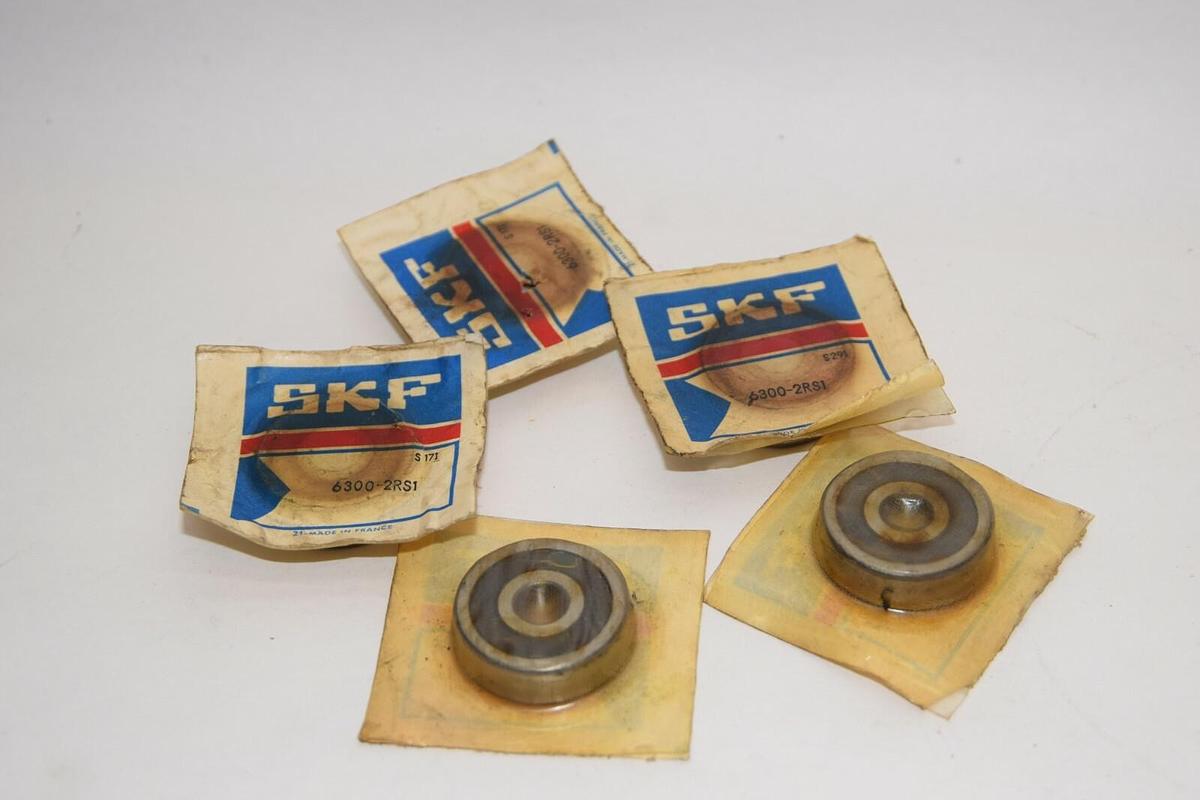 (NEW - LOT OF 5) SKF 6300-2RS1 63002RS1 Deep Groove Ball Bearing