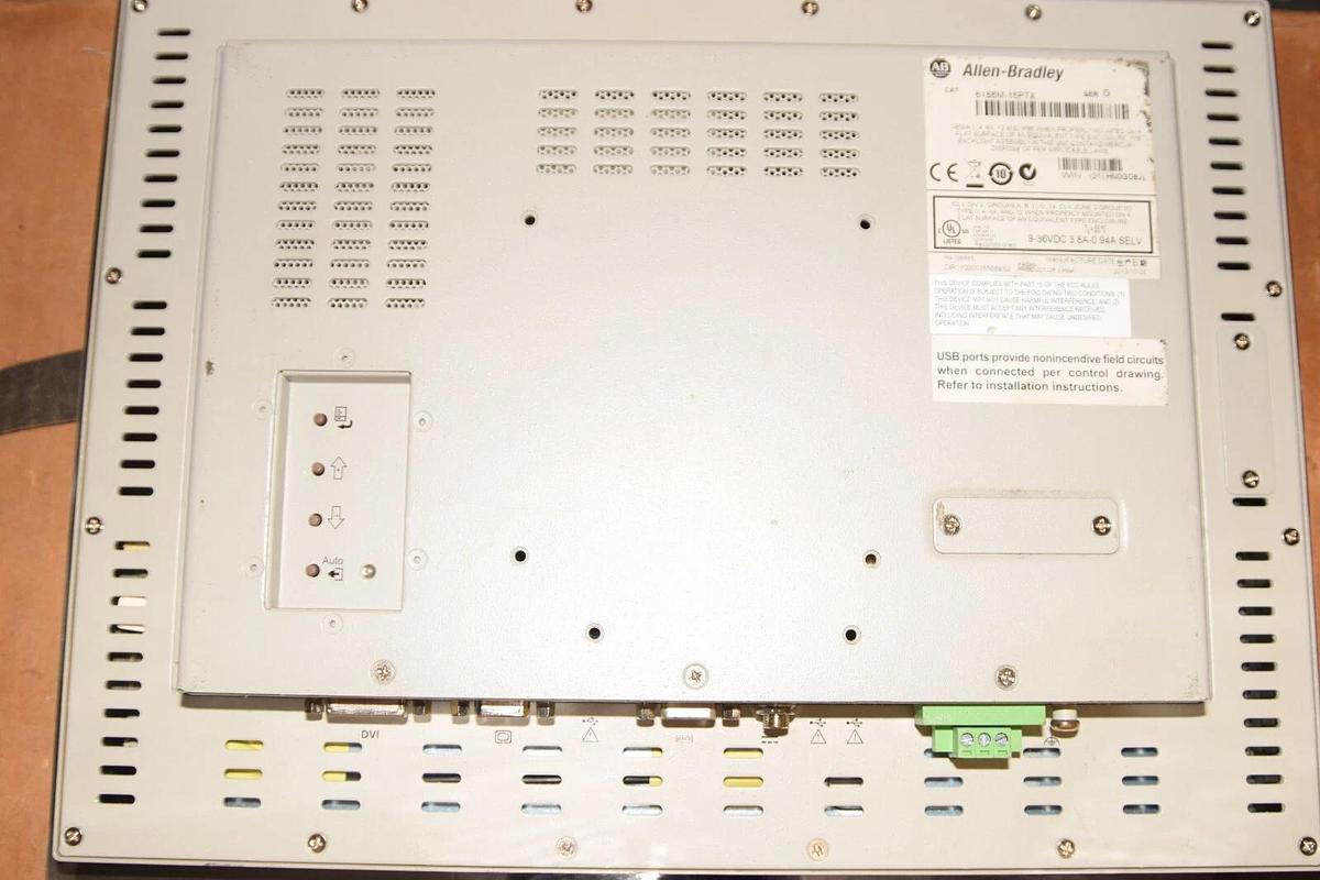 Used Allen Bradley Monitor Display Screen 6186M-15PTX 6186M15PTX 1500m Ser. G