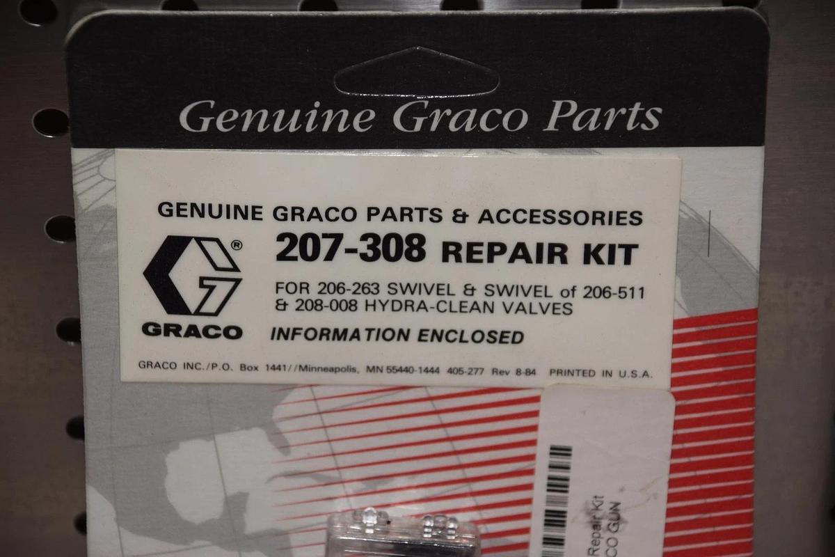 (LOT 4) GRACO 207-308 REPAIR KIT FOR 206-263 SWIVEL/206-511/208-008 VALVE NEW