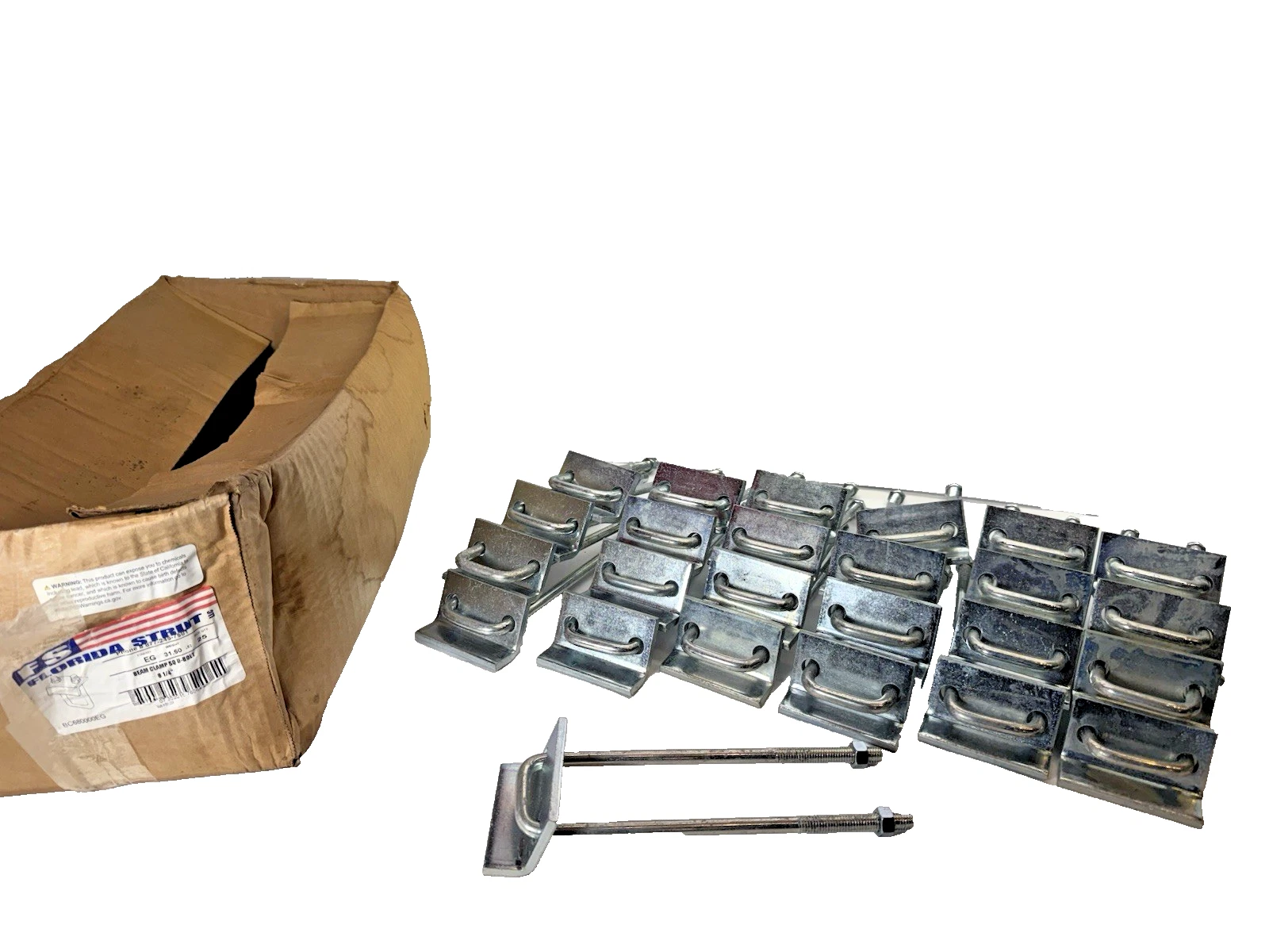Florida Strut to Beam Clamp w Square U-Bolt BC680000EG 8-1/4" EG (NEW - Qty 25)