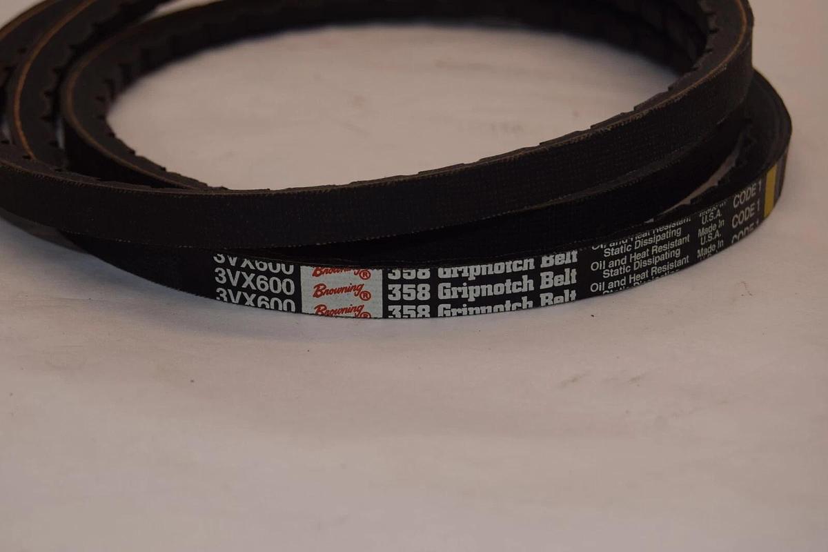 (NEW - Lot of 2) BROWNING 3VX600 358 Gripnotch Cogged V-Belt USA