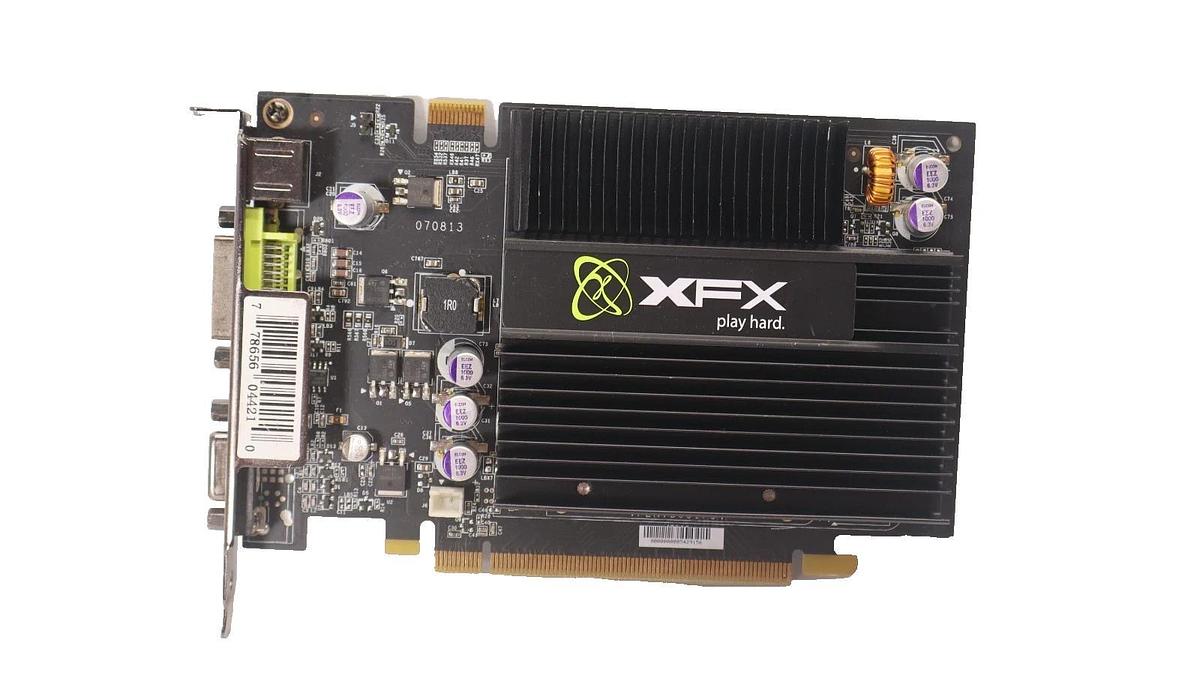 Used NVIDIA XFX GF8500GT 500M 512MB DDR2 VGA DVI GPU PCIe x16 SLI compatible