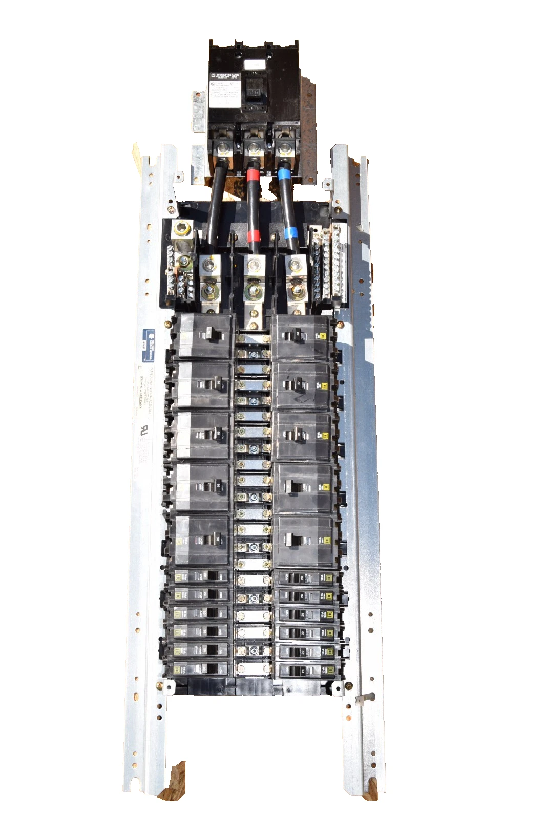 Used Square D 42 Circ Main Lug Panelboard Interior NQOM442L225CNLB 225A 150A main 3ph