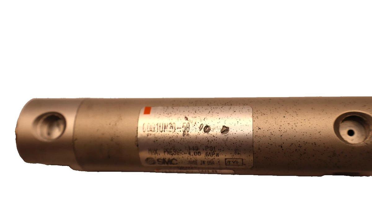 Used (Lot of 2) SMC CDG1UN20-50 , CDG1UN2050 145psi 1.0MPa Pneumatic Cylinder