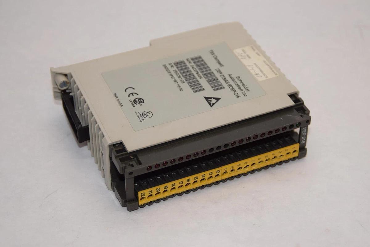 Used (Lot of 2) SCHNEIDER AUTOMATION INC DEP 218/AS-BDEP-218 16pt 115V Input Module