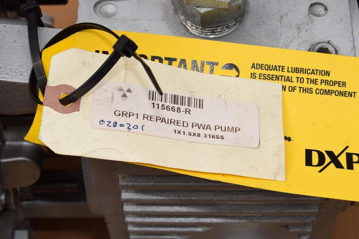 PumpWorks Industrial DXP Pump GRP1 1x1.5x8 GRP1-1x1.5x8 316SS (Refurbed)