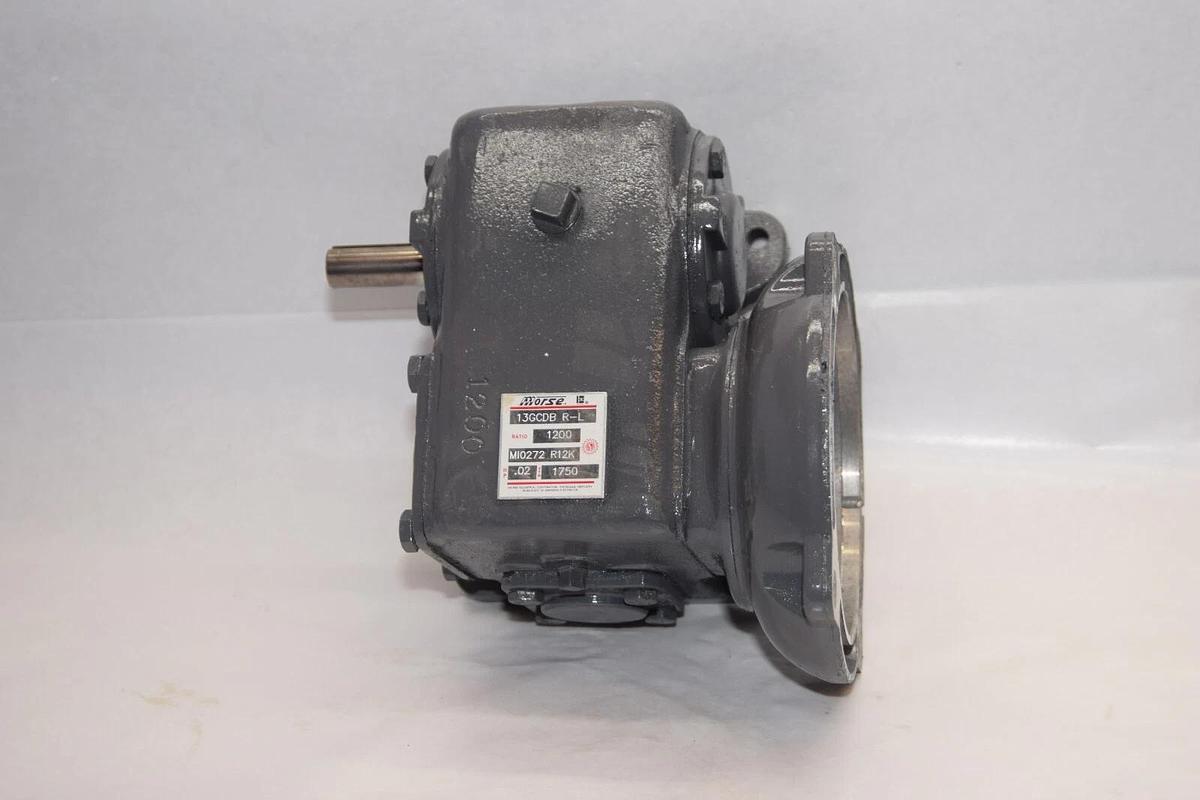 (NEW) MORSE 13GCDB R-L 1200:1 .02HP 1750rpm Gearbox Speed Reducer