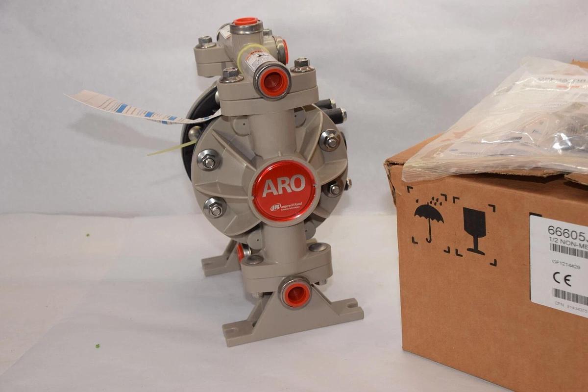 (NEW) ARO 66605J-344 100psi 6.9Bar 1/2 Non-Metallic Pump Double Diaphragm Pump